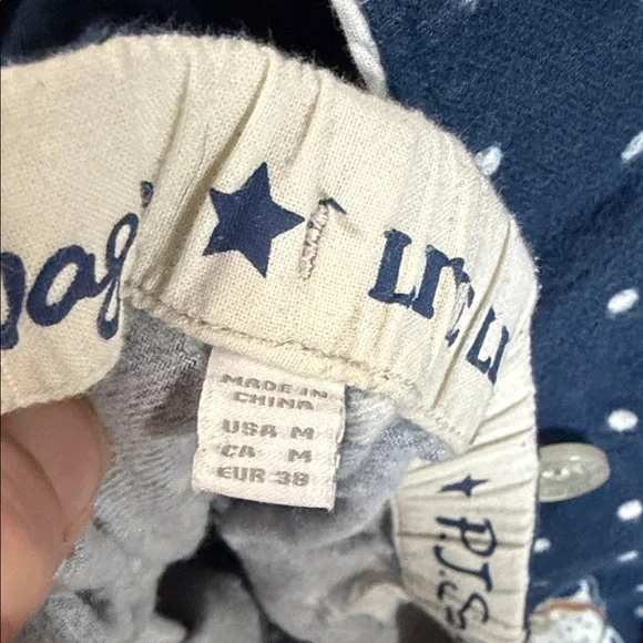 P.J. Salvage Navy Penguin Print Pajama Set - Picture 2 of 2